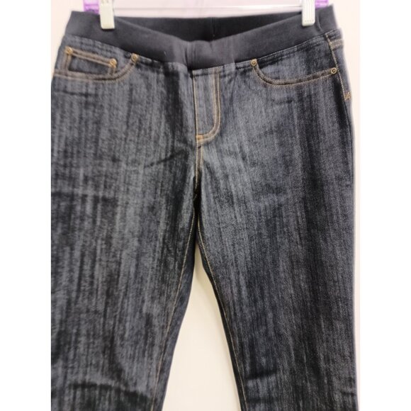 Boston Proper Womens Skinny Jeans Size 10 Dark Blue Denim Pull On Mid Rise - Picture 2 of 8